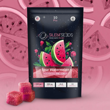 THC- und CBD-Gummibärchen | Sour Watermelon